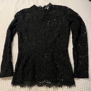 H & M Elegant Black Lace Top with camisole